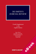 Cover of De Smith's Judicial Review 8th ed: 4th Supplement (eBook)