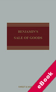 Cover of Benjamin's Sale of Goods: 11th ed with 1st Supplement (eBook)