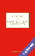 Cover of Keating on Construction Contracts: 11th ed with 1st Supplement (Book & eBook Pack)