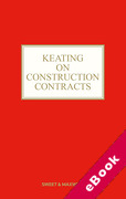 Cover of Keating on Construction Contracts: 11th ed with 1st Supplement (eBook)