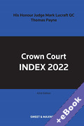 Cover of Crown Court Index 2022 (Book & eBook Pack)