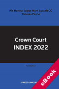 Cover of Crown Court Index 2022 (eBook)