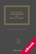 Cover of Scrutton on Charterparties and Bills of Lading 24th ed: 1st Supplement (eBook)