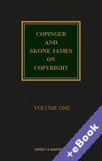 Cover of Copinger and Skone James on Copyright 18th ed with 1st Supplement (Book & eBook Pack)
