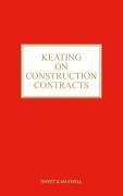 Cover of Keating on Construction Contracts: 11th ed with 1st Supplement