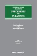 Cover of Bullen & Leake & Jacob's Precedents of Pleadings 19th ed: 1st Supplement