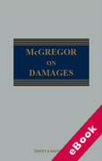 Cover of McGregor on Damages 21st ed with 2nd Supplement (eBook)
