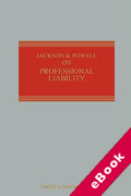 Cover of Jackson & Powell on Professional Liability 9th ed with 1st Supplement Set (eBook)