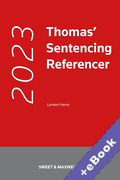Cover of Thomas' Sentencing Referencer 2023 (Book & eBook Pack)