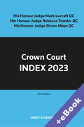 Cover of Crown Court Index 2023 (Book & eBook Pack)