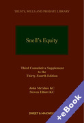 Cover of Snell's Equity 34th ed: 3rd Supplement (Book & eBook Pack)