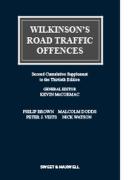 Cover of Wilkinson's Road Traffic Offences 30th ed: 2nd Supplement