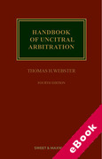 Cover of Handbook of UNCITRAL Arbitration (eBook)