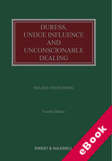 Cover of Duress, Undue Influence and Unconscionable Dealings (eBook)