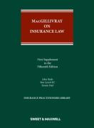 Cover of MacGillivray on Insurance Law: Relating to all Risks Other than Marine 15th ed: 1st Supplement