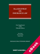 Cover of MacGillivray on Insurance Law: Relating to all Risks Other than Marine 15th ed: 1st Supplement (eBook)