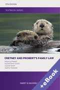 Cover of Cretney and Probert's Family Law Textbook (Book & eBook Pack)
