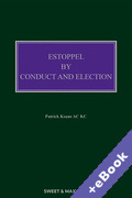 Cover of Estoppel by Conduct and Election (Book & eBook Pack)