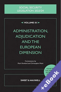 Cover of Social Security Legislation 2023/24 Volume III: Administration, Adjudication and the European Dimension (Book & eBook Pack)