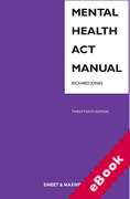Cover of Mental Health Act Manual (eBook)