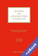 Cover of Keating on Construction Contracts 11th ed: 3rd Supplement (Book & eBook Pack)