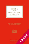 Cover of Keating on Construction Contracts 11th ed: 3rd Supplement (eBook)