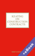 Cover of Keating on Construction Contracts: 11th ed with 3rd Supplement (Book & eBook Pack)