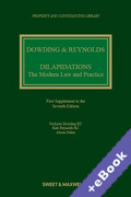 Cover of Dilapidations: The Modern Law and Practice 7th ed: 1st Supplement (Book & eBook Pack)