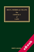Cover of Dicey, Morris & Collins The Conflict of Laws 16th ed with 1st Supplement (eBook)