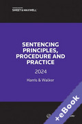 Cover of Sentencing Principles, Procedure and Practice 2024 (Book & eBook Pack)