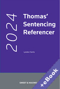 Cover of Thomas' Sentencing Referencer 2024 (Book & eBook Pack)