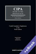 Cover of CIPA Guide to the Patents Acts 9th ed: 4th Supplement (Book & eBook Pack)