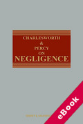 Cover of Charlesworth & Percy on Negligence 15th ed with 2nd Supplement (eBook)