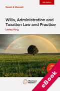 Cover of Wills, Administration and Taxation Law and Practice (eBook)