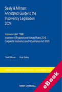 Cover of Sealy & Milman: Annotated Guide to the Insolvency Legislation 2024 Volumes 1 & 2 (eBook)