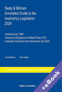 Cover of Sealy & Milman: Annotated Guide to the Insolvency Legislation 2024 Volumes 1 & 2 (Book & eBook Pack)