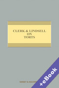 Cover of Clerk & Lindsell on Torts 24th ed with 1st Supplement (Book & eBook Pack)