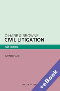 Cover of O'Hare & Browne: Civil Litigation (Book & eBook Pack)