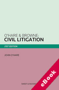 Cover of O'Hare & Browne: Civil Litigation (eBook)