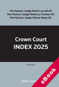 Cover of Crown Court Index 2025 (eBook)