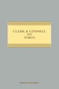 Cover of Clerk & Lindsell on Torts 24th ed with 1st Supplement