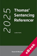 Cover of Thomas' Sentencing Referencer 2025 (eBook)