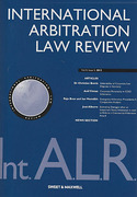 Cover of International Arbitration Law Review: Issues and Bound Volume