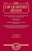 Cover of The Law Quarterly Review: Issues and Bound Volume