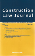 Cover of Construction Law Journal: Issues and Bound Volume