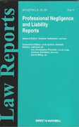 Cover of Professional Negligence and Liability Reports: Issues and Bound Volume