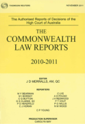 Cover of The Commonwealth Law Reports: Parts Only