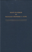 Cover of Essays in Honour of Professor Ferdinand F. Stone: A Fesrschrift