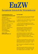 Cover of Europ&#228;ische Zeitschrift f&#252;r Wirtschaftsrecht/European Journal of Business Law