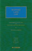 Cover of Scottish Land Law 3rd 1st Supplement